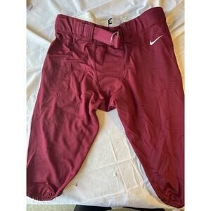 Nike Mens 2XL Burgundy Vapor Pro State Football Pant Maroon White 845930 670